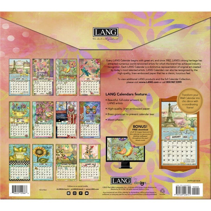LANG Color My World 2024 Wall Calendar (24991001854)
