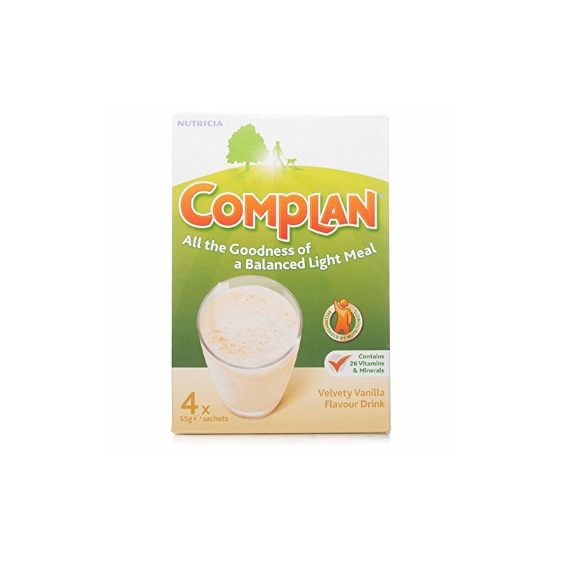THREE PACKS of Complan Vanilla 4 x 55g Sachets