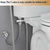 YRDL Bidet T Adapter, Brass T Adapter with Shut-off Valve,