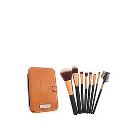 Crown Brush Elite Syntho 8-piece Set with Deluxe Travel Case - Gold