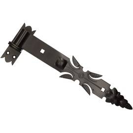 KOTARBAU® Shutter Hinge Wrought Iron with Brackets 400 mm Door Hinge Door Hinge Door Hinge Hinge Band Construction Fittings Gate Fitting Rustproof