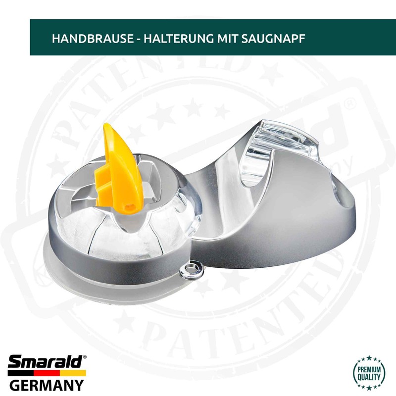 Hand Shower Holder with Suction Cup Flash Mounting by Smarald®
