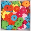Felt Flowers, largest size 35x45 mm, 135 asstd