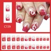 Press on Nails Medium Square Fake Nails with Lips Design