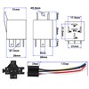 JUTOSU 5 Pole Relay, In-Car Relay, SPDT Relay Socket with