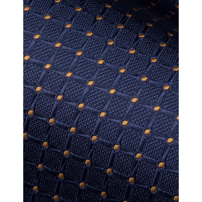 Dubulle Mens Red White Dots Striped Tie WOVEN Necktie for