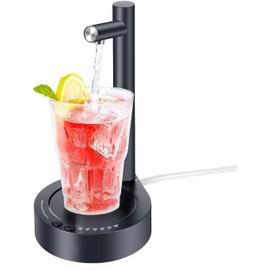 Desktop Water Dispenser for 5 Gallon Bottle, Mottinhill Portable Tabletop Electric Rechargeable Water Dispensers for 1-5 Gallon Jug for Home, Office, Camping, Outdoor, Easy to Use, Navy Blue