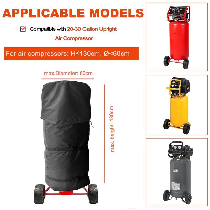 20-30 Gallon Air Compressor Cover, 600D Oxford Fabric Waterproof &