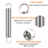 Qrity 2 PCS Stainless Steel Hook Terminal Compression Springs, Wire