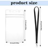 2 Pack Clear ID Badge Holder with Lanyard, Lanyards for