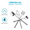 Bluelander Set Portátil Cubiertos Minimalistas Acero Inoxidable 4 Pzas