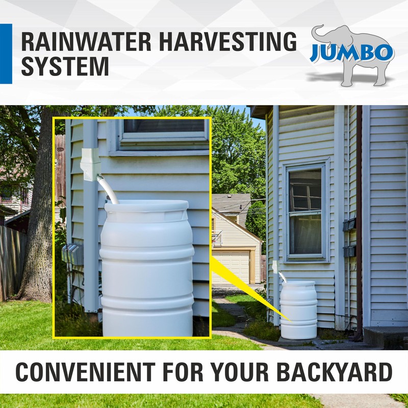JUMBO Rooftop Rainwater Harvesting System from Downspouts Diverter Size 2”