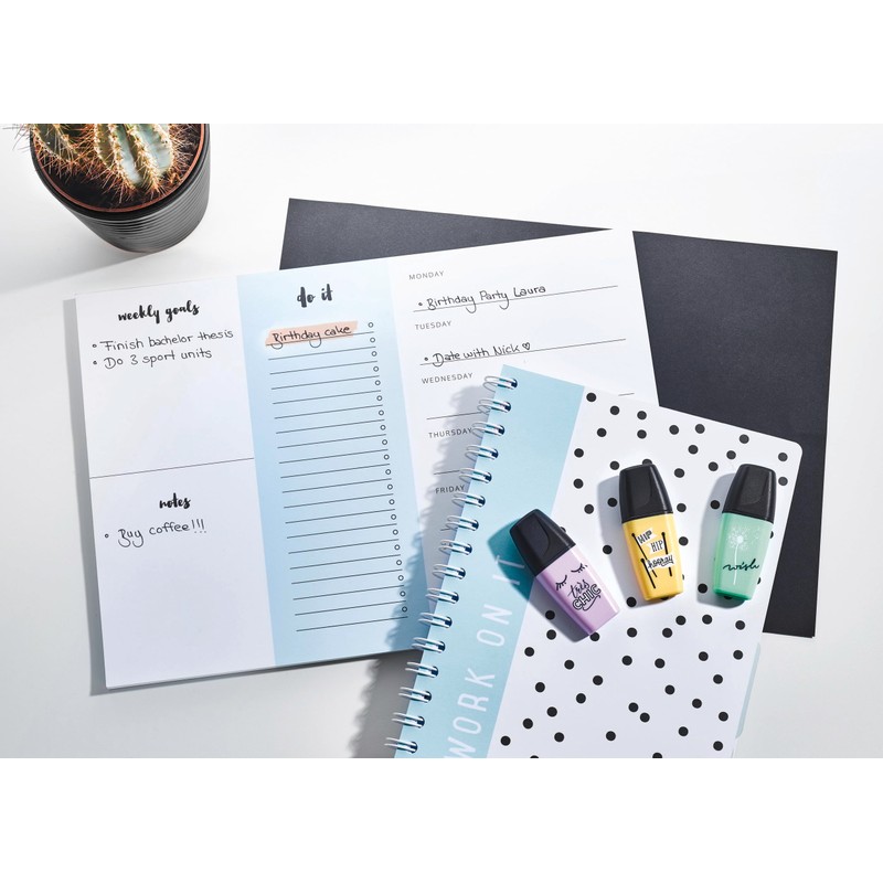 Highlighter - STABILO BOSS MINI Pastellove - Wallet of 3