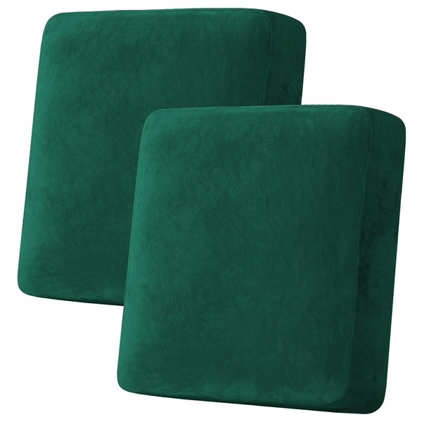 H.VERSAILTEX Velvet Stretch Couch Cushion Cover Plush Cushion Slipcover Cushion