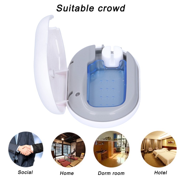 UVC Toothbrush Cleaner Box Mini Portable Travel USB Ultraviolet Cleaning