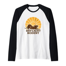 Daylight Rodent Sunrise Graphic Raglan Baseball Tee