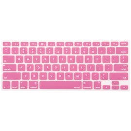 MOSISO Silicone Keyboard Cover Compatible with MacBook Air 13 inch A1466 A1369 2010-2017&Compatible with MacBook Pro 13/15 inch (with/Without Retina Display, 2015 or Older Version), Pink