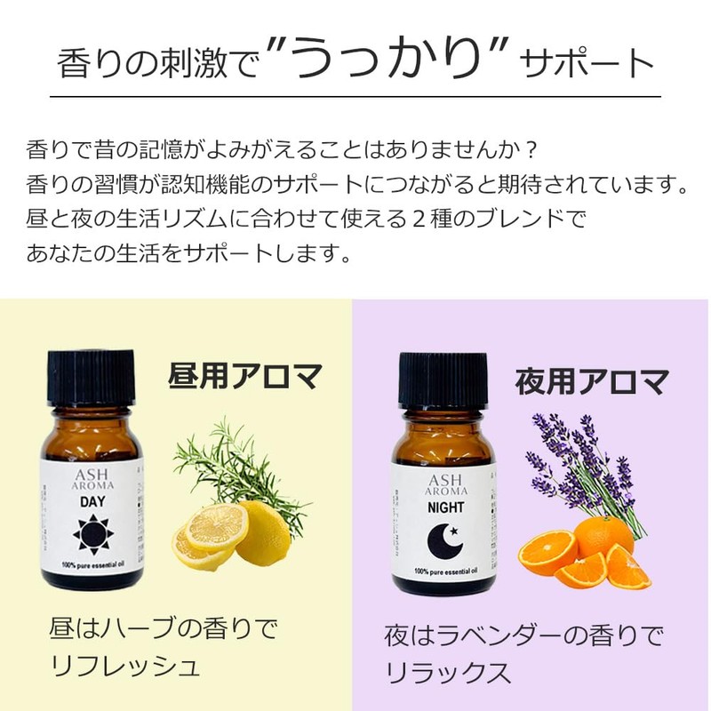 ASH Aroma Blend Oil for Day and Night, 0.3 fl
