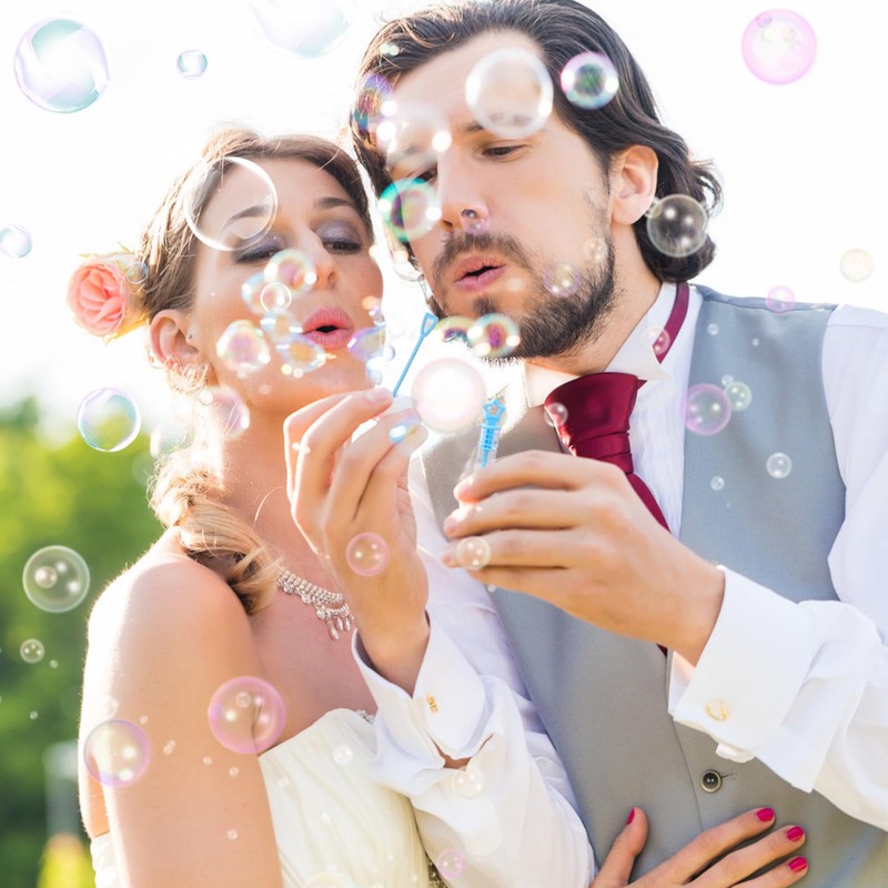 Volumoon Pack of 20 Mini Soap Bubbles Set, Bubble Wand