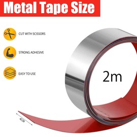 Metallband Selbstklebend Magnetband für Magnete 40mm x 2m Eisenband Flexibel Ferroband Zuschneidbar Stahlband für Regale