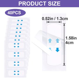 CTEAKOP 40PCS Face Tape Lifting Invisible, Neck Lift Tape Invisible, Waterproof Neck Lifting Tape, Facelift Tape for Face for Sagging Skin, Double Chin, Wrinkles