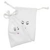 Ambesonne Eyelash Fabric Pouch Set of 2, Closed Eyes Pink