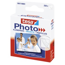 tesa Photo Klebepads - Beidseitig klebend zur Erstellung eines Fotobuches - 250 Stück
