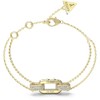 GUESS Stylish Double Chain Bracelet S Yellow Gold