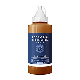 Lefranc Bourgeois 300367 Fine Acrylic Paint, Highly Pigmented, Good Coverage, Creamy Homogeneous Texture, Ageing Resistant, Non-fading, 750 ml Bottle - Gold