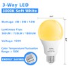 Wiyifada 3 Way LED Light Bulbs 2 Pack, 3 Way
