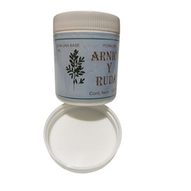 Pomada Arnica y Ruda con Extratos Naturales de Pino, Ruda, Eucaplipto, Mentol efectivos para la artitis, reumatismo, dolores musculares, dolor de nuca