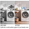 2 Pcs Glass Liquid Laundry Detergent Dispenser with Cup Holders,