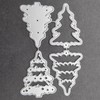 hinana 4pcs/Set Christmas Tree Metal Die Cuts,Merry Christmas Tree Cutting