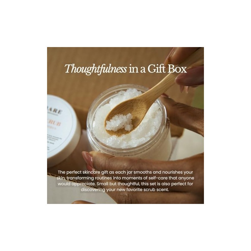 Bare Botanics Body Scrub Gift Set Gentle Exfoliator Super Moisturizer