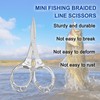 PATIKIL Folding Scissors Mini Fishing Braided Line Cutter Paper Portable