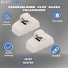 Easy Link 2x Sun Visor Holder Clip Grey Compatible with