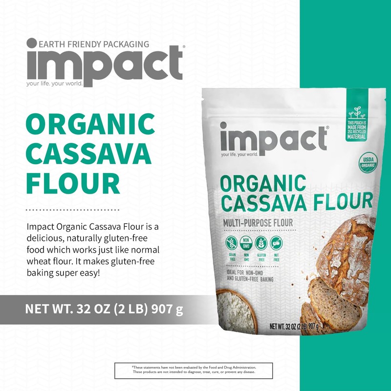 Impact - Organic Cassava Flour - Gluten-Free Baking Essential -