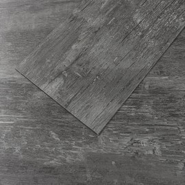 VEELIKE Dark Grey Peel and Stick Floor Tile Waterproof Contemporary Vinyl Plank Flooring 16 Pack 24 Sq. Ft Peel and Stick Flooring for Bedroom Kitchen Living Room Adhesive Removable Vinyl Floor Tiles