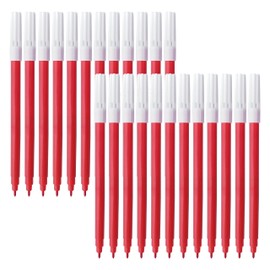 iSketchO Felt Tip Colouring Pens, RED, Pack of 24, Fibre Felt Tip Pens, Ideal for Write Draw Sketch Mark Pens, Safe Non-Toxic, School Office Home Use, iZOFAX
