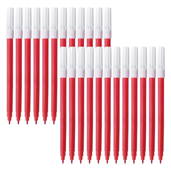 iSketchO Felt Tip Colouring Pens, RED, Pack of 24, Fibre