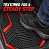 4 Piece Universal All Weather Rubber Car Floor Mats, Waterproof