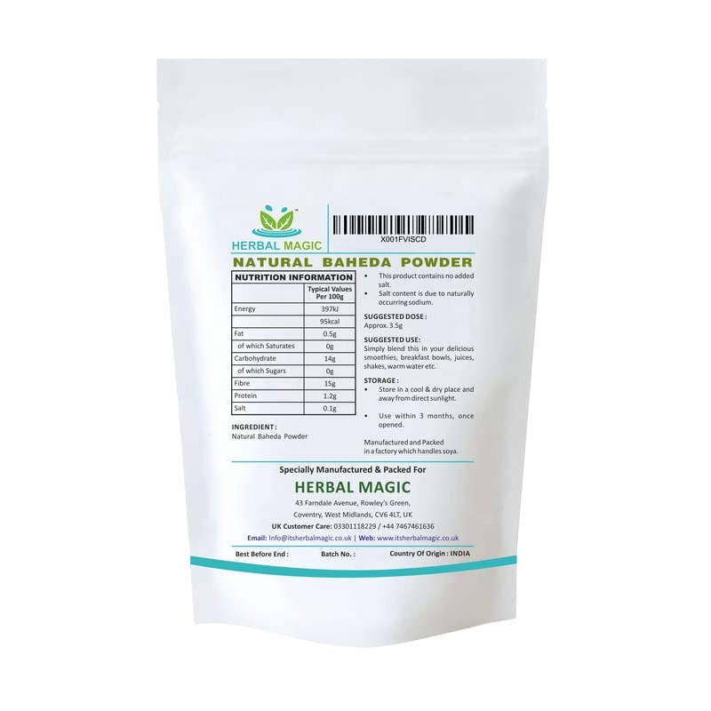 Herbal Magic's Pure & Natural Baheda Powder/Bibhitaki Fruit Powder -
