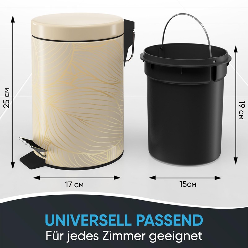 Sanilo Cosmetic Bin 3 L with Soft-Close Mechanism, Many New