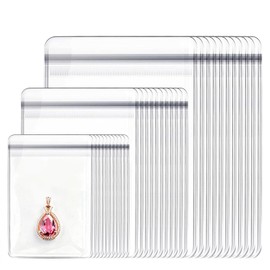 240 Pcs Bolsas Transparente de Plástico PVC Para, 4 x 6/6 x 8/8 x 12 cm Joyas Bolsas Autosellantes Con Cierre Hermético Para, Impermeable y Resistente