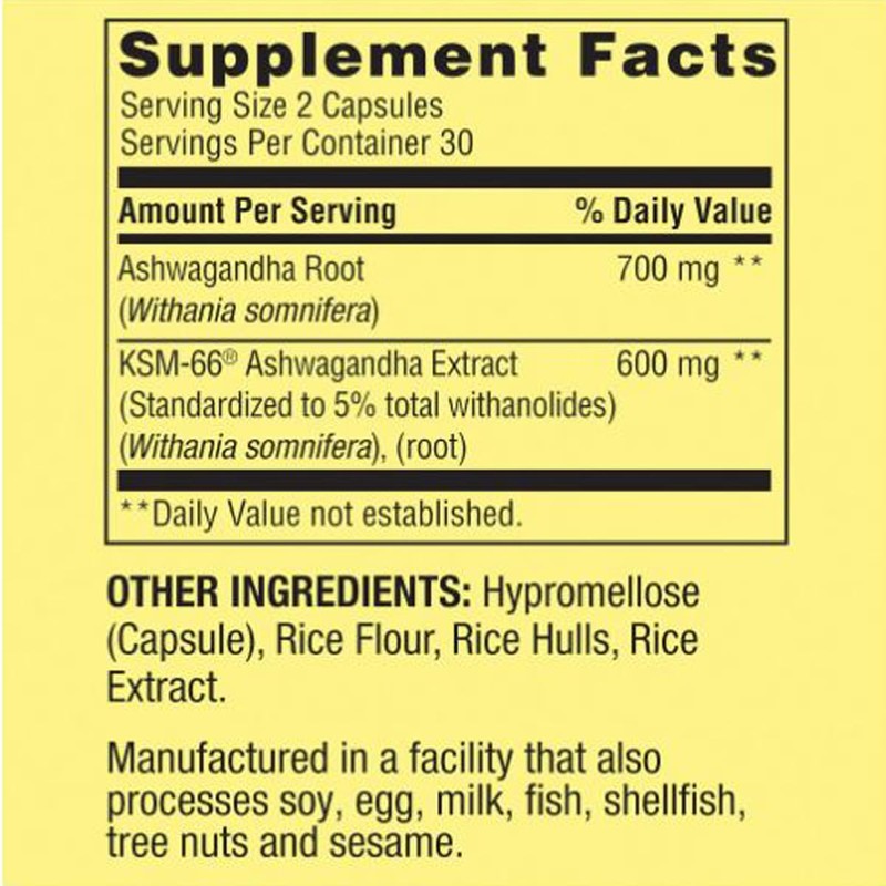 H4U 4 TOP Care Ashwagandha Dietary Supplement, 1300 mg, Stress
