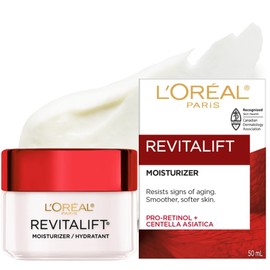 L’Oréal Paris Revitalift Anti-Wrinkle + Firming Anti-Aging Cream Day Moisturizer, with Pro-Retinol & Centella Asiatica, 50 Ml