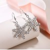 EVER FAITH® Women's Austrian Crystal Snowflake Party Dangle Earring Clear
