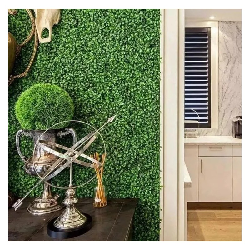 CL Jardin Vertical Artificial Muro Verde Follaje Con 10pz