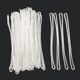 MEYIART 50-Pack Clear Plastic Luggage Tag Loops Premium Clear Plastic Luggage Tag Holder/Worm Loops ID Badge Holder Business Card Insert Bags Tags Photo Suitcase Label Fastener,5.91 Inch/15cm