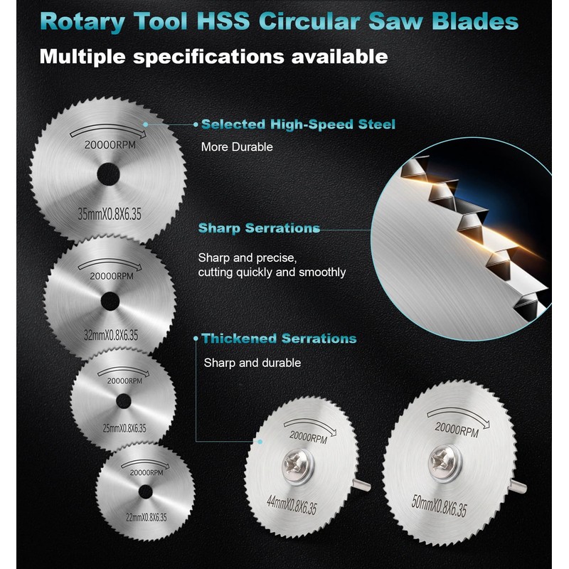 Cutting Wheel Set, 44Pcs Pro Cutting Wheels Kit for Dremel